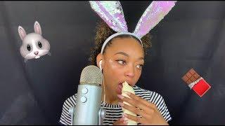 ASMR | White Chocolate Easter Bunny  | Eating Sounds 