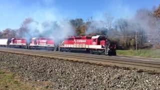 RJ Corman Pulls NS Grain Train 56K Out of Cresson