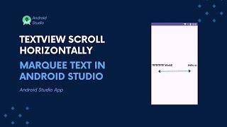 textview scroll horizontally in android studio java || Create Marquee Text in Android Studio ||