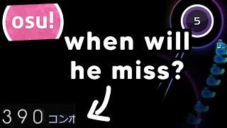 Can you guess when he will miss?