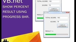 Show percentage result using progressbar on VB.net.