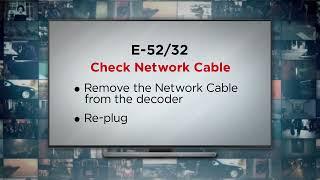 How to Resolve E-32/52 Error Code on your Dialog Television
