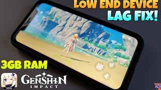 HOW TO FIX LAG IN GENSHIN IMPACT ON LOW END DEVICES [3GB,4GB RAM]| IN HINDI