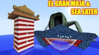 SURVIVING FROM EL GRAN MAJA & SEA EATER COMBO ARRIVAL in Minecraft - Gameplay Coffin meme!