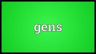 Gens Meaning