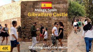 Walking Tour Gibralfaro Castle Malaga Spain 4K || Virtual Tour Gibralfaro Castle Malaga Spain