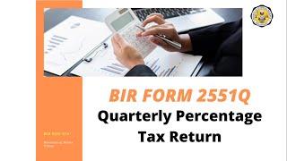 What You Need To Know About BIR Form 2551Q Or Quarterly Percentage Tax Return | BIR BAYOMBONG