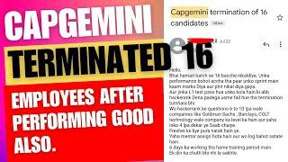 Capgemini Termination 2023 | Capgemini Termating Employees |Termination after Training in Capgemini