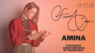 Learn to Create an Easy "Amina" Signature Style with Pro Tips!