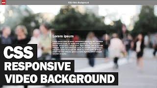 Responsive CSS Video Background Tutorial