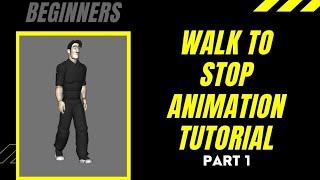 Walk To Stop  Animation Tutorial  - MAYA (Part 1)