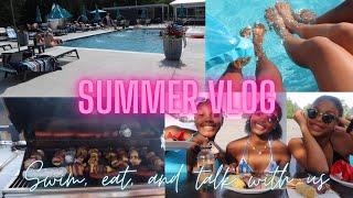 SUMMER VLOG Pool day swim, eat, and talk with us | Jada Symone