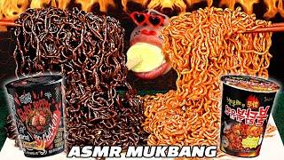 [ASMR MUKBANG] DAEBAK GHOST PEPPER NOODLES and FIRE SPICY CHICKEN NOODLE CHALLENGE Eating Show!