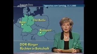 Vor 25 Jahren: TV-Berichte (Teil 1) über "DDR-Wende" in "TAGESSCHAU" vom 15.07. bis 14.08.1989