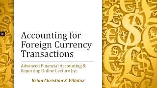 Accounting for Foreign Currency Transactions