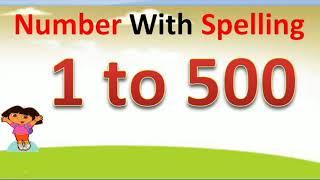 Number names 1 to 500 || Counting from 1 to 500|| 1-500 English numbers with spelling