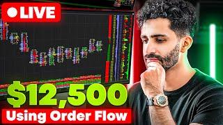 LIVE TRADING - How I made $12,500 trading using OrderFlow - Umar Ashraf