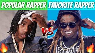 POPULAR RAPPERS vs THEIR FAVORITE RAPPER!