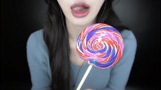 ASMR 포도맛 대왕 롤리팝 Grape flavor king lollipop