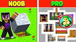 Minecraft NOOB vs PRO: UNDERGROUND TUNNEL BUILD CHALLENGE