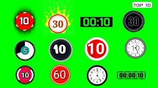 TOP 10 | Most Used | Timer | Countdown | Green Screen | 5 Seconds | 10 Seconds | 30 Seconds
