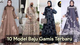 10 Model Baju Gamis Motif Terbaru | Simple dan Kekinian