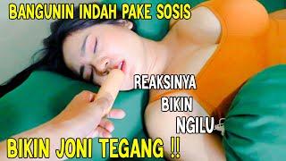 PRANK BANGUNIN PACAR PAKE SOSIS , REAKSINYA BIKIN JONI TEGANG !!