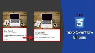 CSS Text-Overflow: Ellipsis | Truncate Text With An Ellipsis