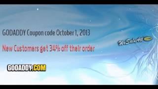 GODADDY Coupons (2013 October 01) New Customers get 34% off their order