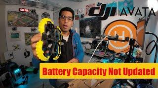 avata battery capacity not updated error - how to fix DJI AVATA battery capacity not updated error