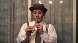 hatao playing Irish Tin whistle　ティン・ホイッスルの演奏