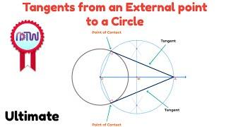 Drawing Tangents from an External Point to a Circle | Construction of Tangents to a Circle