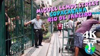 【4K】MIGUEL LEMOS STREET - COPACABANA -  RIO DE JANEIRO