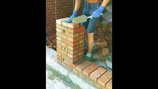 Brick wall building process