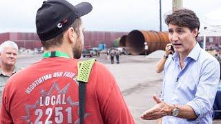 Trudeau has tense exchange with Algoma Steel worker in Ont.