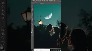 Add Realistic Moon In Image.#shorts