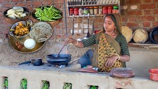 Guvar Bateta | Gujarat Village Style Lunch Cooking | Village Routine Life