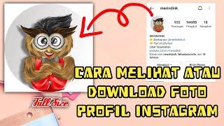 Cara Melihat Foto Profil Instagram Full Size