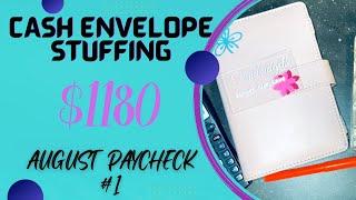 AUGUST 2022 | CASH ENVELOPE STUFFING | PAYCHECK #1 | Toriibudgets