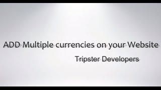 Add Multiple Currency option to your Website