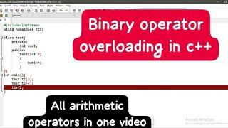 binary operator overloading in c++