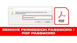 How To Remove Permission Password Or Unlock PDF Document | Fast & Easy!