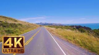 4K Scenic Drive - 4 HRS Relaxation Video with Music - King Ridge Road, California