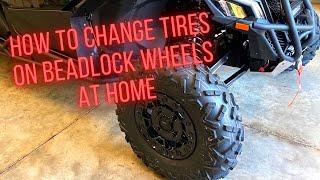 Changing tires on beadlock wheels at HOME