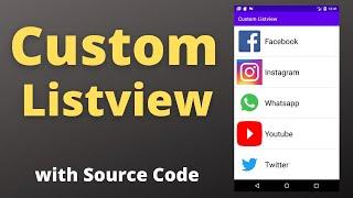 Custom Listview in AndroidStudio with Source code | Hindi | Technical Sushil