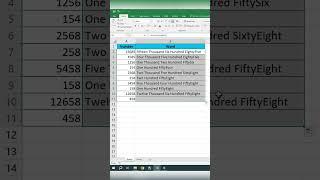 NumToWord Formula in excel. #excelworld #excelformulas