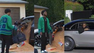 Bronny James to LeBron "UR TOO OLD FOR THIS" after pranked in driveway!