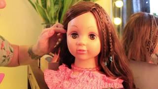 Doll head ASMR - Brushing hair, combing, scalp massage, braiding