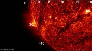 Вспышка на Солнце класса X2.8 27.05.2024 года в 7:00 UTC