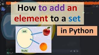 How to add an element to a set in python